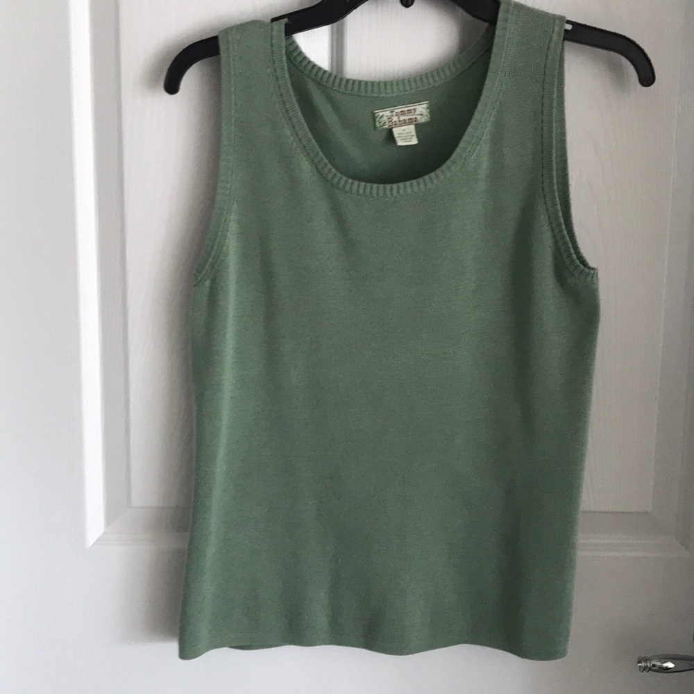 TOMMY BAHAMA SILK/COTTON SLEEVELESS TOP
